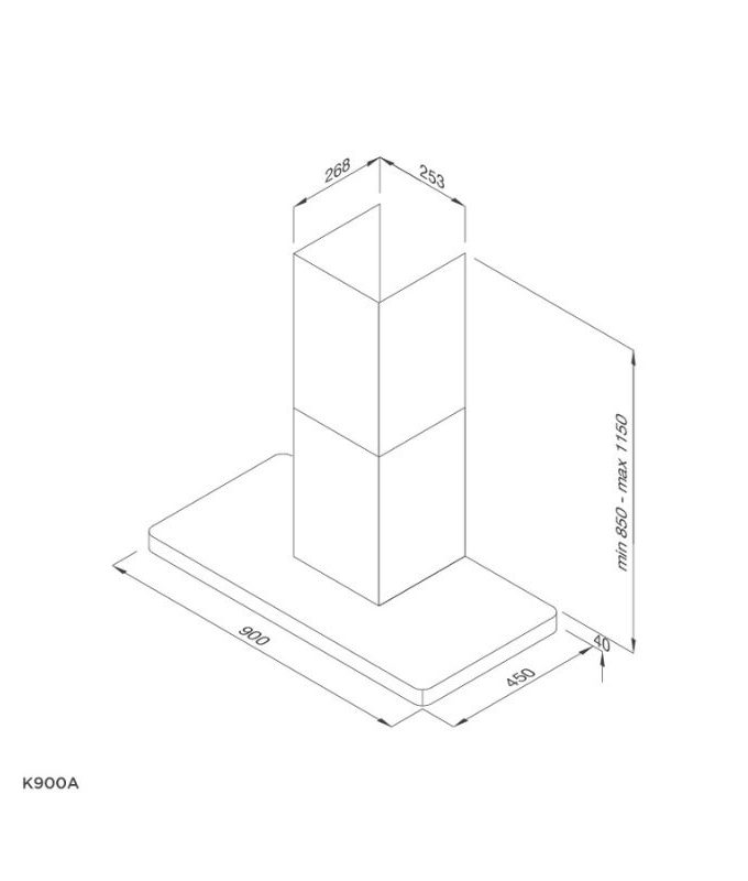 Thiết kế của Máy hút mùi Malloca Luxury K900A