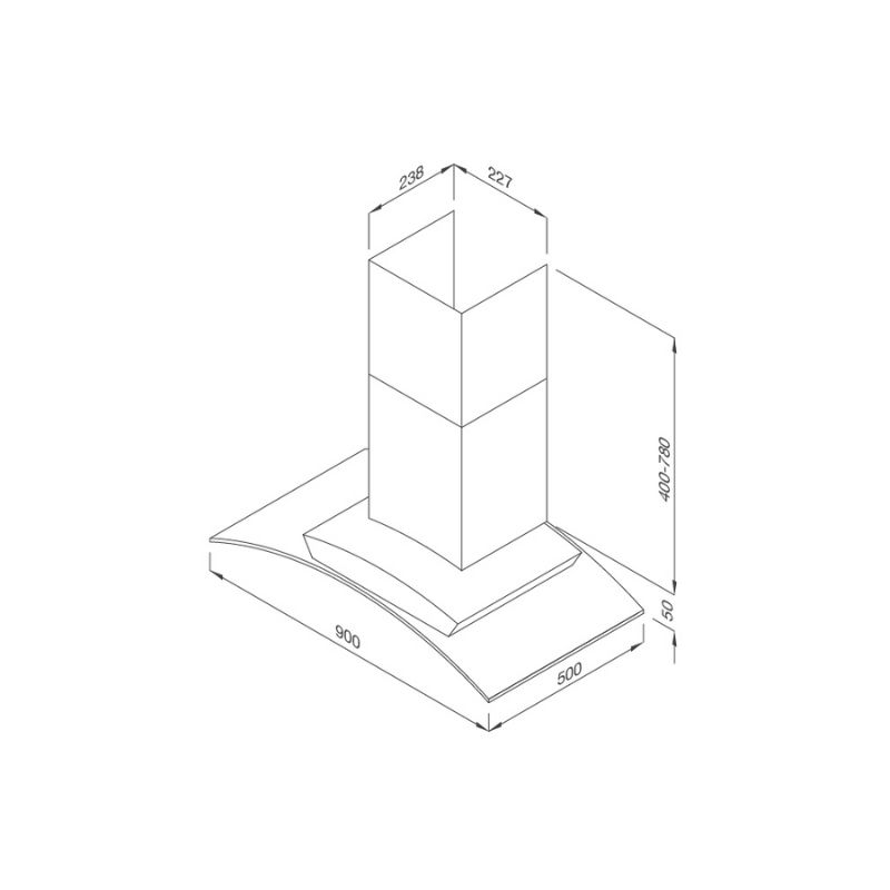 Thiết kế của Máy hút mùi Malloca MC 1090 Thiết kế của Máy hút mùi Malloca MC 1090