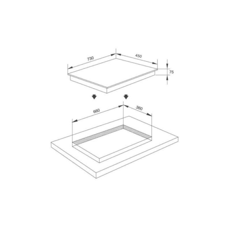 Thiết kế của Bếp gas Malloca GHG-733C Thiết kế của Bếp gas Malloca GHG-733C