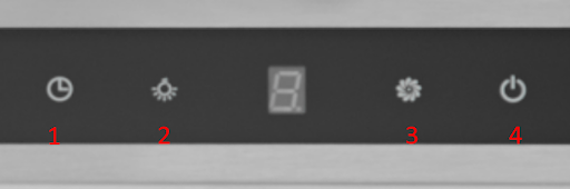 Bảng điều khiển máy hút mùi Malloca H342.6 TC