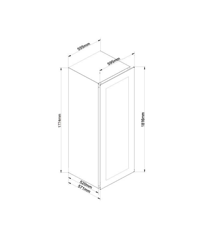 thông số kỹ thuật của Tủ bảo quản rượu âm tủ Malloca MWC-95BI