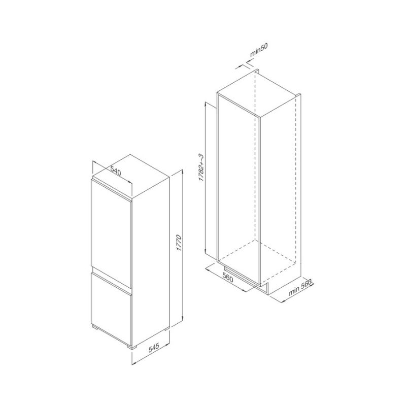 kích thước của Tủ lạnh âm tủ Malloca MF-246EBI kích thước của Tủ lạnh âm tủ Malloca MF-246EBI